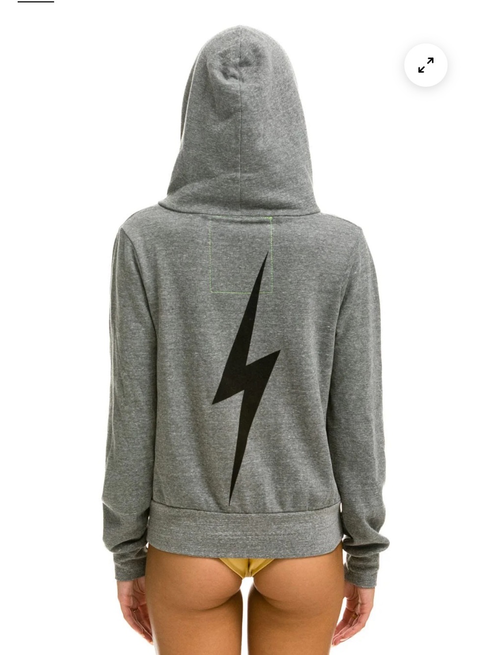Aviator Nation Gray Lightning Bolt Hoodie